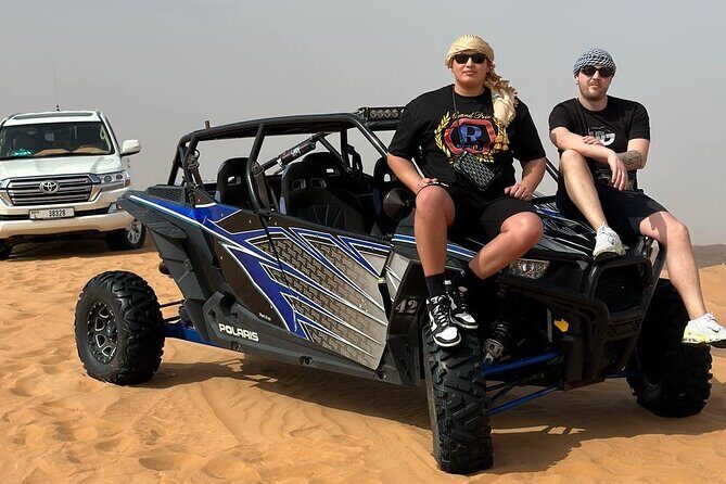 Dubai Morning 4 Seater Buggy Tour Sand Boarding & Camel ride - The Sum Up