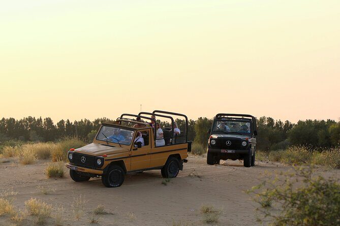 Dubai: Morning Heritage Safari by Vintage G Class & Al Marmoom Oasis - The Experience Begins: Pickup and Journey to the Desert