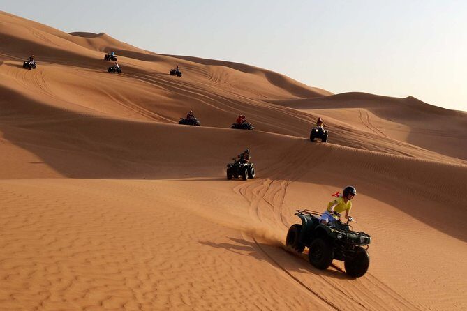 Dubai Morning Quad Bike with Sandboarding and Camel Ride - Key Points