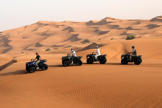 Dubai Morning Quad Bike with Sandboarding and Camel Ride - FAQs
