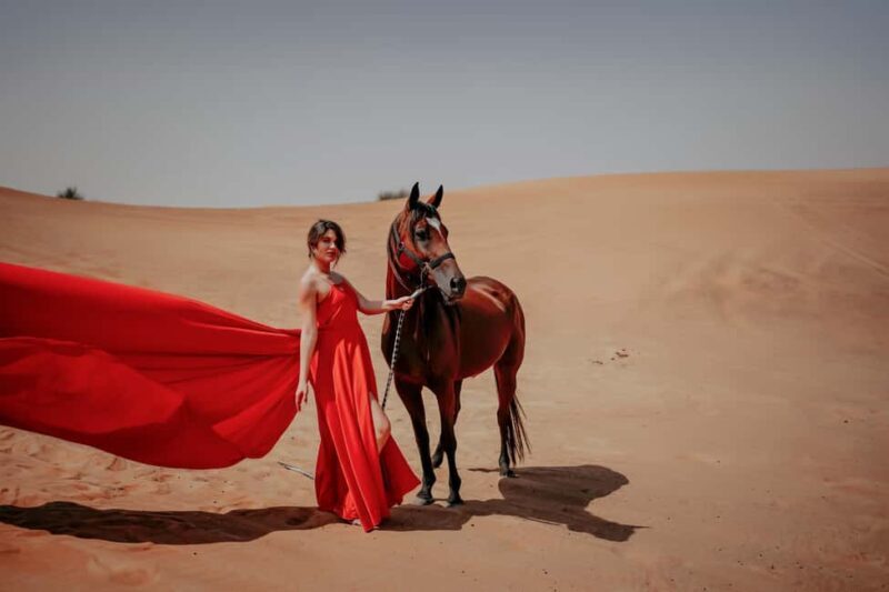 Dubai: Private Flying Dress Photography and Dune Drive Trip - The Desert and Dune Experience