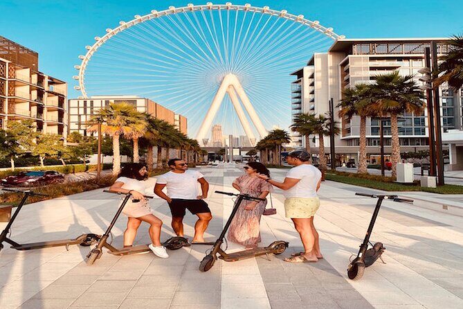 E-Scooter Guided Tour of Marina, JBR, Bluewaters Top Attractions - An Overview of the Experience