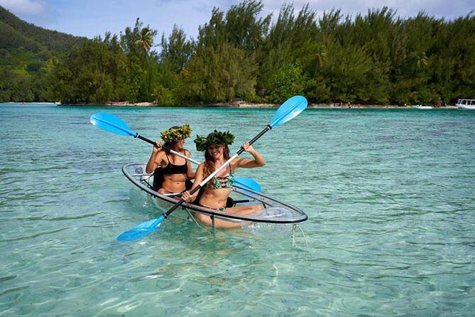 Eco guided excursion to the lagoon of Moorea in transparent kayak 1/2 day morning - Experience Overview