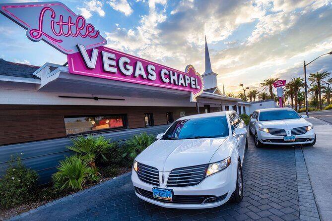 Elvis Wedding at The Little Vegas Chapel including Limousine Transportation - The Beginning: Limousine Pickup and Arrival