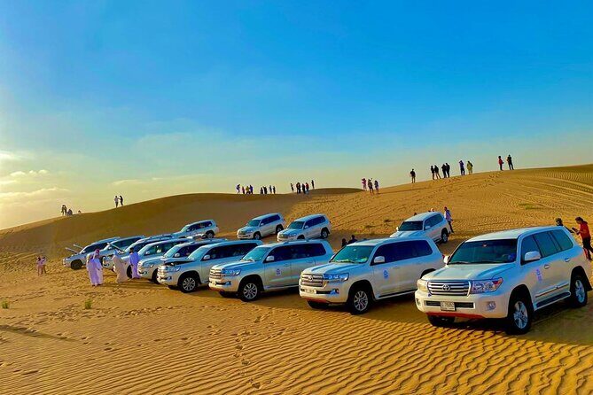 Evening Dubai Desert Safari, Red Sand, Premium camp shows & Diner - Transportation and Group Size