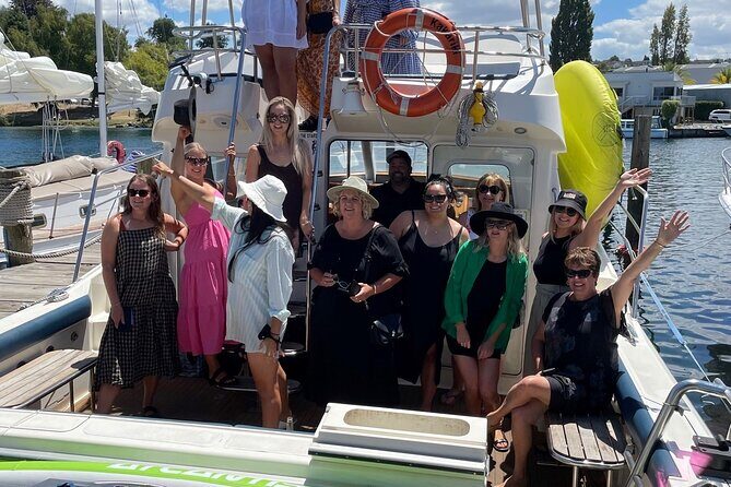 Evening Lake Taup Boat Charter Kakariki Catamaran - The Sum Up