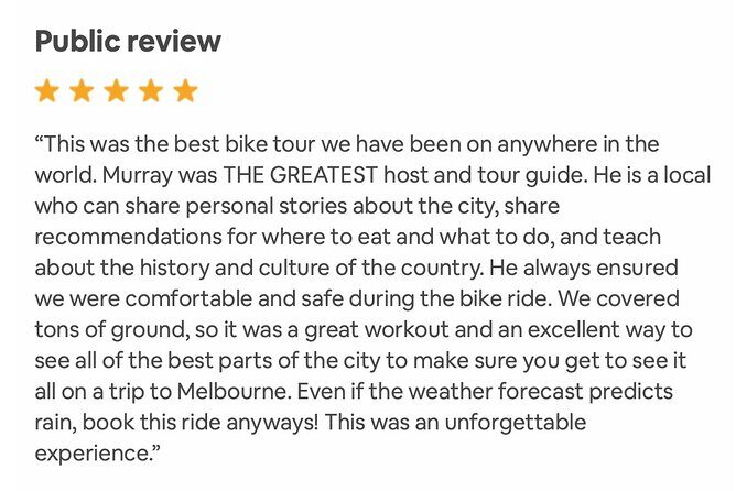 Famous Melbourne City Bike Tour - Who Should Take This Tour?
