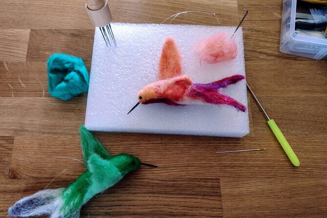 Felting Hummingbird Ornament Class in Estes Park - A Closer Look at the Felting Hummingbird Ornament Class