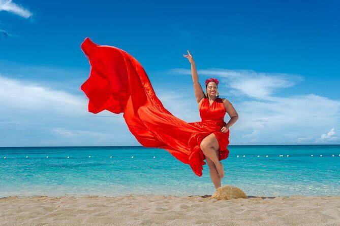 Flying Dress Photoshoot at Doctors Cave Beach Montego Bay Jamaica - What You Can Expect from the Flying Dress Photoshoot