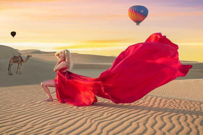 Flying Dress Photoshoot Dubai Solo, Couple and Group 3Hours - The Experience in Detail