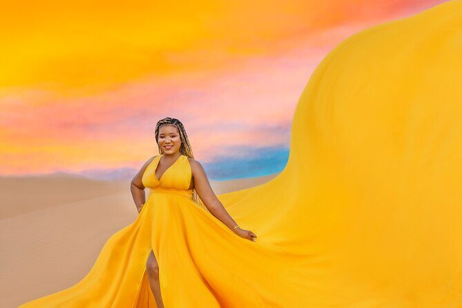 Flying dress photoshoot Dubai Solo, Couple and Group Session - The Experience in Detail