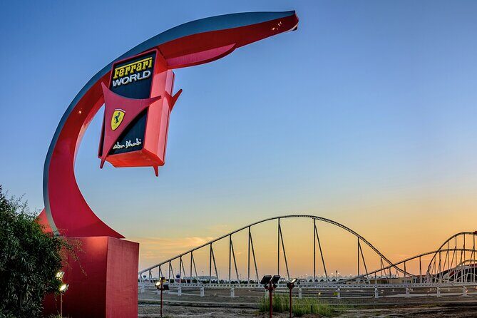 From Dubai: Sheikh Zayed Mosque and Ferrari World Entry Ticket - An Introduction to the Tour