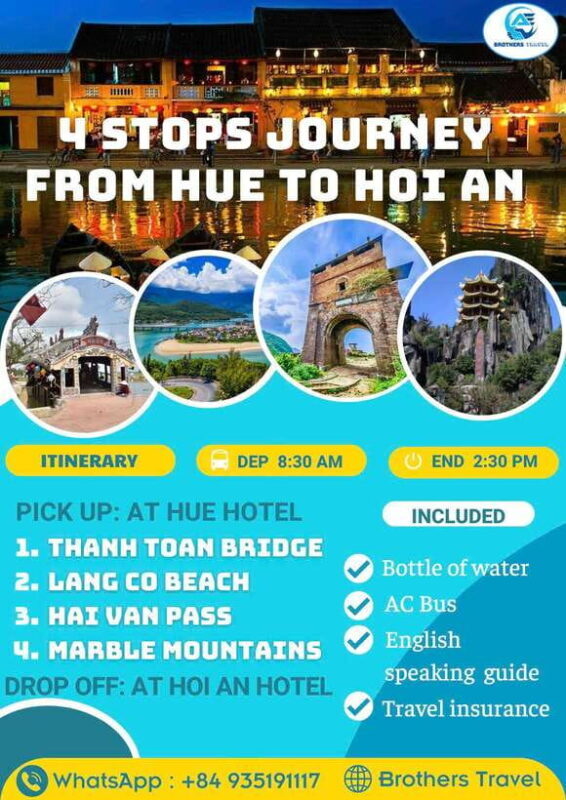 From Hue: Hoi An Guided Bus Tour with 4 Sightseeing Stops - Who Should Consider This Tour?