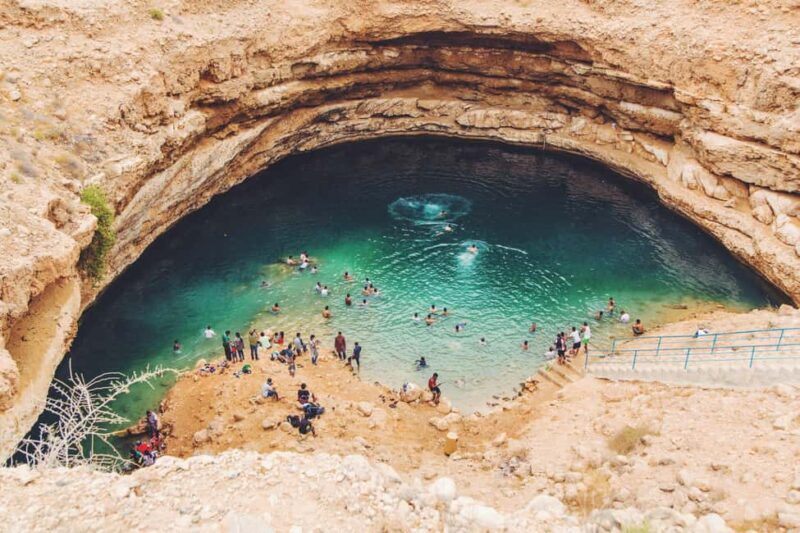 From Muscat: Wadi Shab and Bimmah Sinkhole Full Day - Key Points