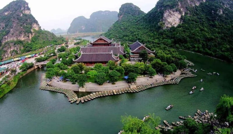 From Ninh Binh: Trang An boat, Mua Cave, Hoa Lu & Bich Dong - Serenity at Bich Dong Pagoda