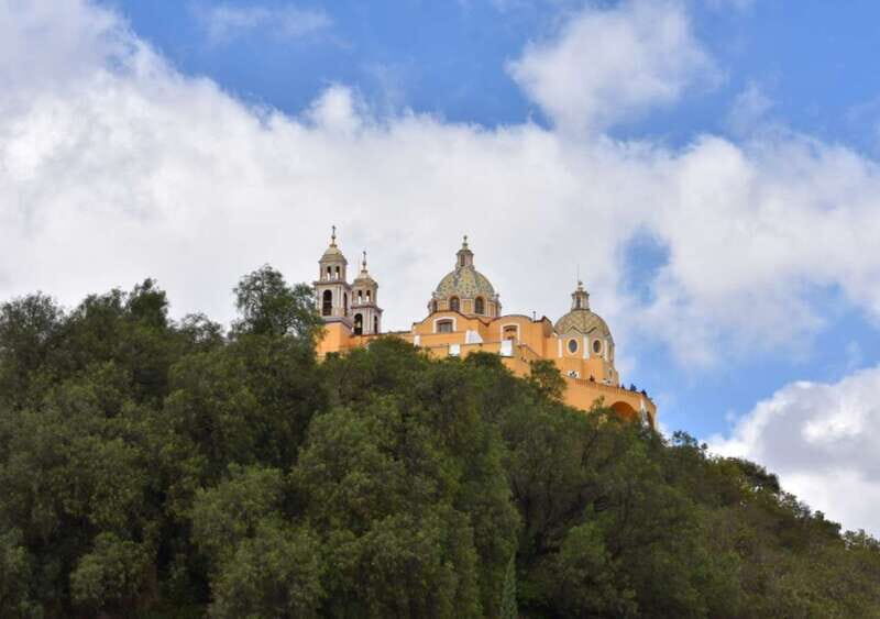 From Puebla: Cholula Pyramid and Churches all included - San Francisco Acatepec: A Fiesta of Colors