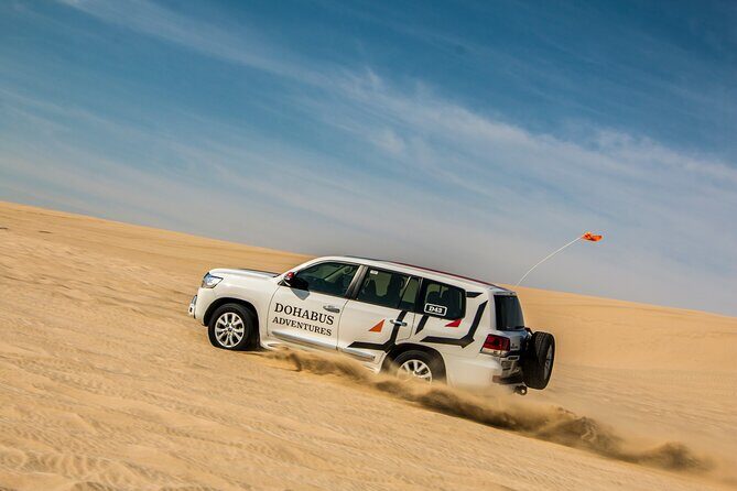 Full-day Qatar desert safari: dune bashing, sandboarding, camels - FAQs