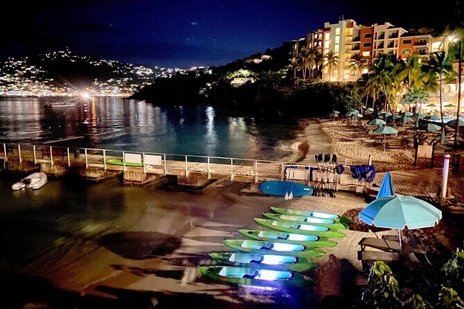 Glow Boats LED Night Kayak, Marriott Frenchman's Cove Dock, USVI - Key Points