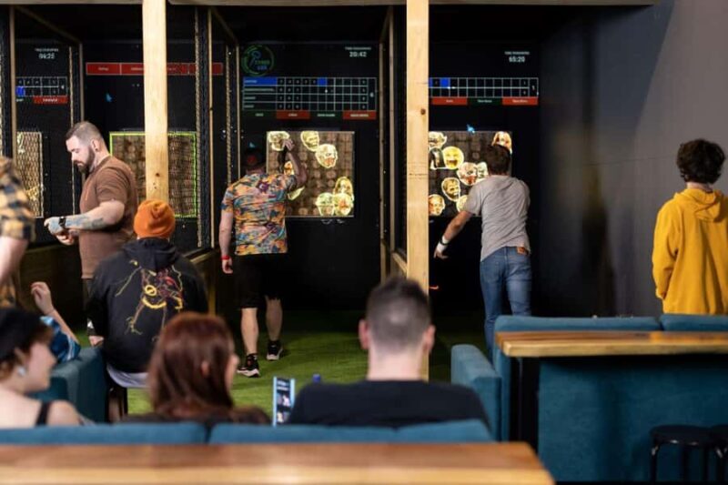 Gold Coast: Axe Throwing with Digital Targets - The Atmosphere and Guides