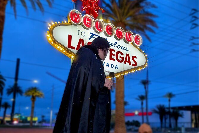 Goth Wedding or Vow Renewal at Vegas Sign with Props and Photos - The Photos and Video Experience