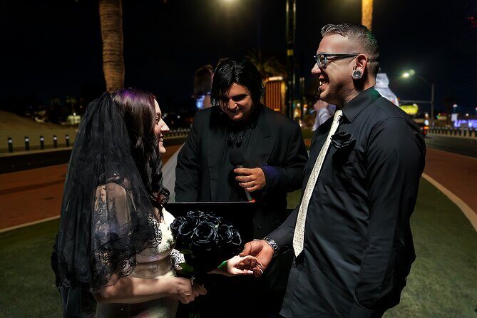 Goth Wedding or Vow Renewal at Vegas Sign with Props and Photos - Practical Details and Logistics