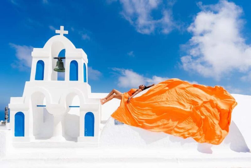 Group Flying Dress Photoshoot - Santorini - Key Points