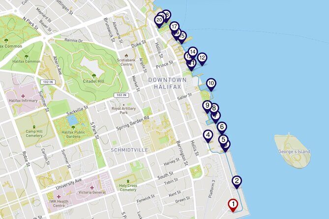 Halifax Boardwalk & Seaport: a Smartphone Audio Walking Tour - Key Points
