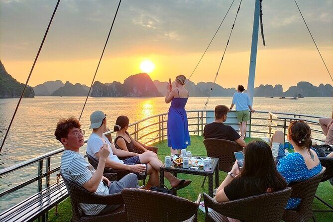 Halong Bay Day Tour 6Hour Deluxe Cruise Limousine Bus Small Group - Titop Island: Beach and Summit Views