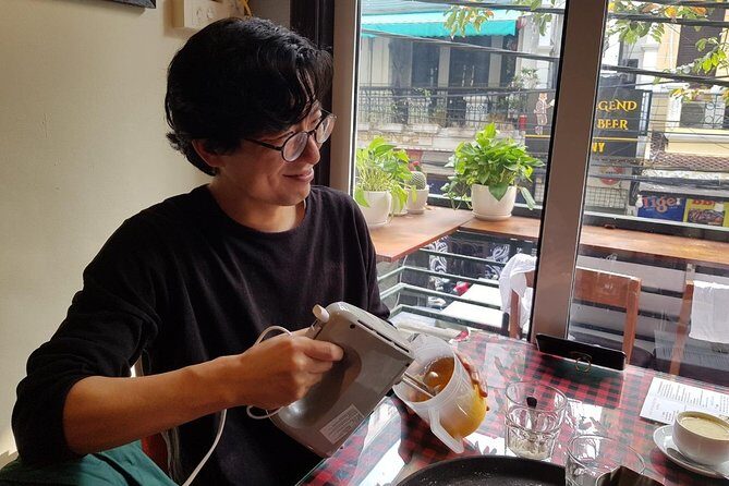 Hanoi daily egg coffee making course with local guide - Key Points
