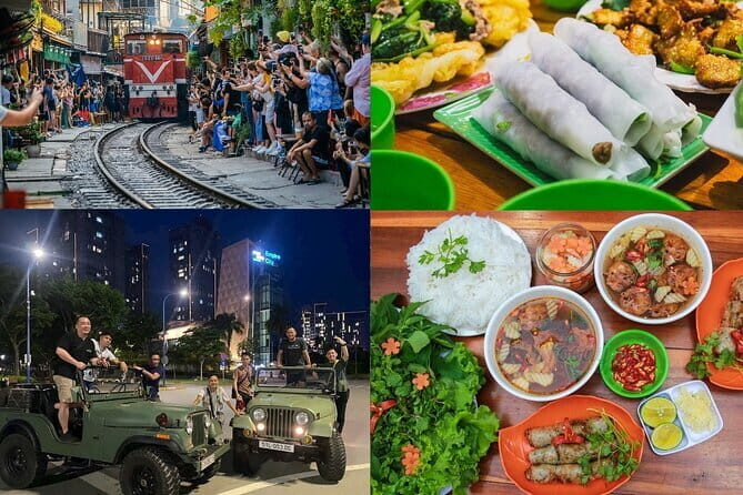 Hanoi Jeep Night Street Foodie Tour, Train Street and Egg Coffee - A Closer Look: What to Expect from the Hanoi Jeep Night Street Foodie Tour
