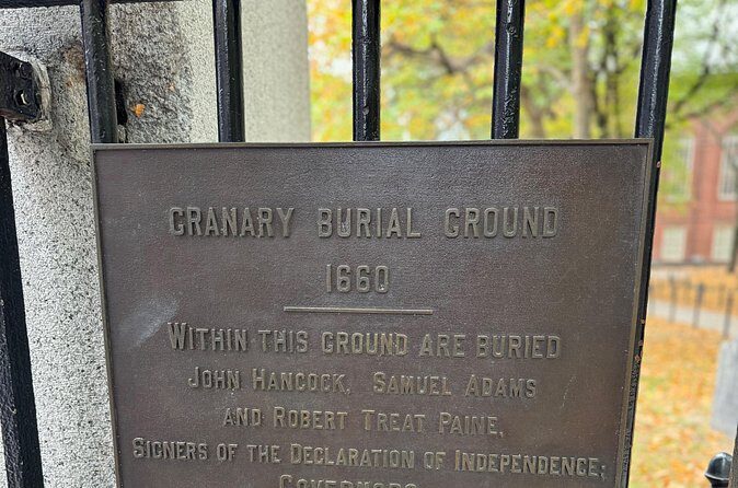 Her Story - A Women's History Walking Tour of Boston - Granary Burying Ground