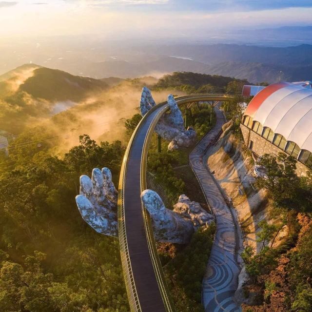 Hoi An/DaNang: Private Car Marble Mountain & Golden Bridge - The Golden Bridge and Ba Na Hills: Modern Marvels