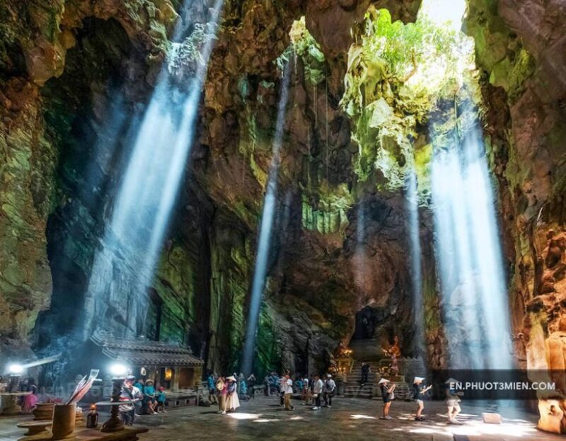 Hoi An: Sunset Lady Buddha- Marble Mountain-Am Phu Cave Tour - Key Points