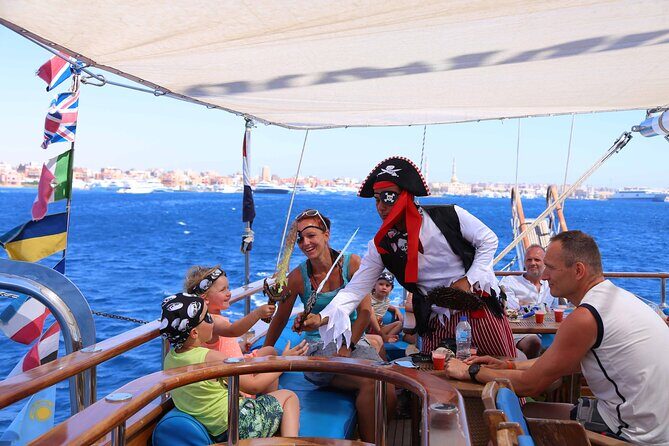 Hurghada Pirates sailing boat to Orange bay & Buffet Lunch - The Sum Up