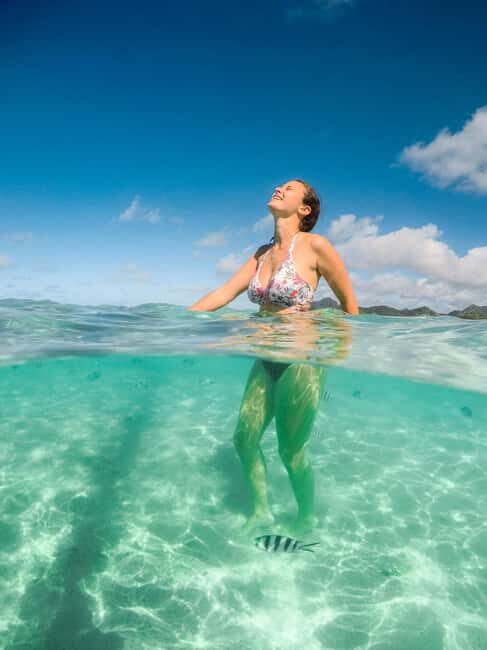 Ile aux Cerfs: The very best day by catamaran. - Visiting the Grand River South East Waterfall