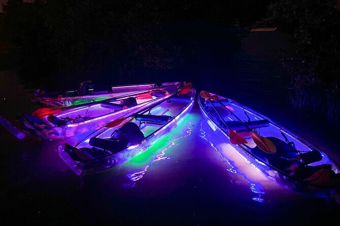 Illuminated Clear Kayak LED Glow Nights Paddle - The Experience Provider: See Through Adventures