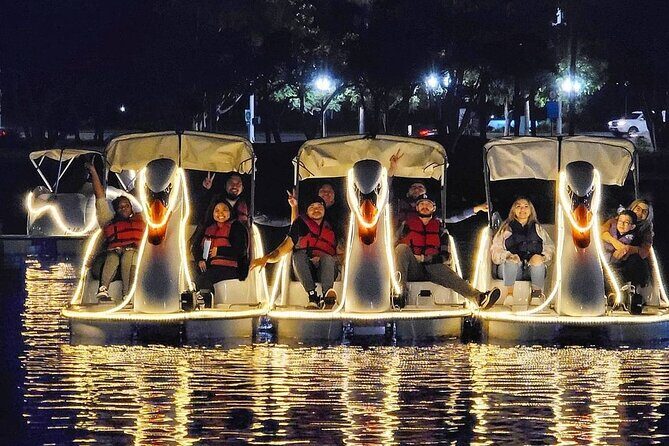 Illuminated Swan Boat Night Ride on Rainbow Lagoon in Long Beach - Key Points