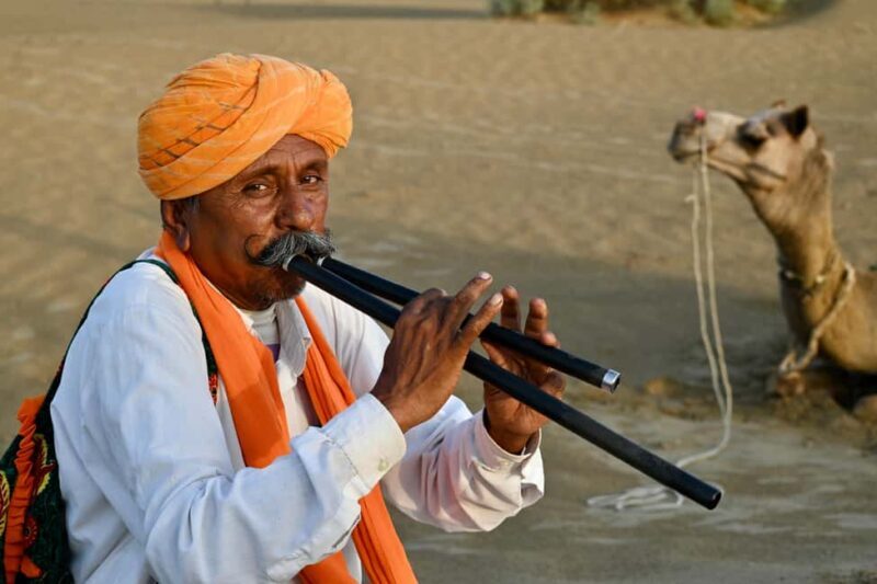 Jaisalmer: Thar Desert Sunset Camel Ride with Dinner & Show - In Closing