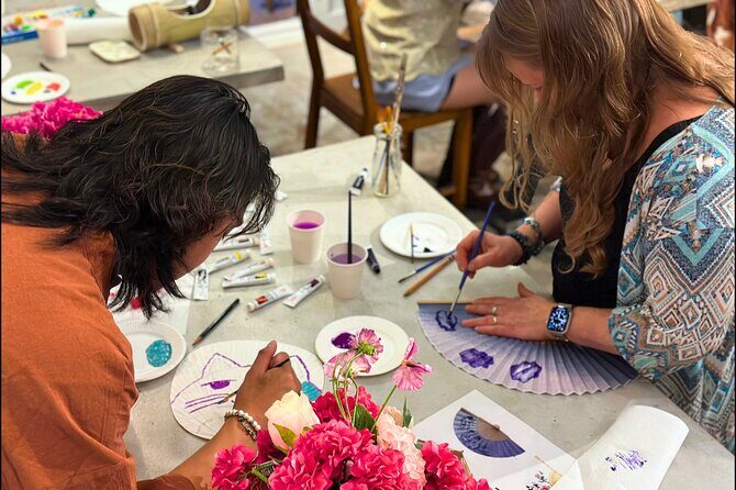 Japanese Fan Painting Workshop ~ in a Tokyo Flower Shop - The Sum Up
