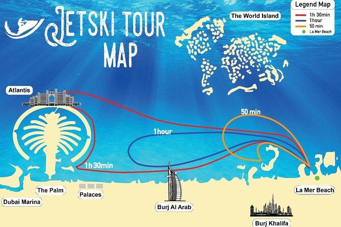 Jet Ski Tour Dubai: La Mer - Burj Al Arab- Atlantis for 1h 30min - Practical Tips for Future Participants