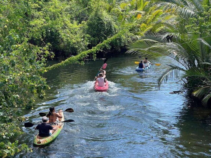 Kayak trip around Green cathedral, Swim, Reflection sunset - Key Points