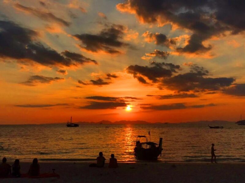 Krabi: 4 Islands Sunset Longtail Boat Tour with BBQ Dinner - Phranang Cave Beach: Scenic Cliffs and a Hidden Cave