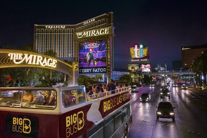 Las Vegas: After Dark Night Tour by Open-top Bus with Free Drink - The Sum Up