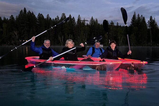 LED Illuminated Sunset Clear Kayak Tour //Kalispell, MT// - Introducing a Unique Montana Experience