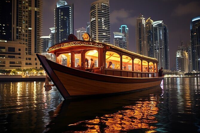 Luxury Dhow Dinner Cruise at Dubai Marina with Dinner & Transfers - Key Points