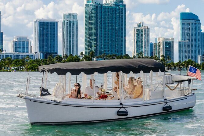 Luxury Shared Miami River E-Boat Cruise with Wine and Charcuterie - Exploring the Miami Waterway on a Luxury Duffy Boat