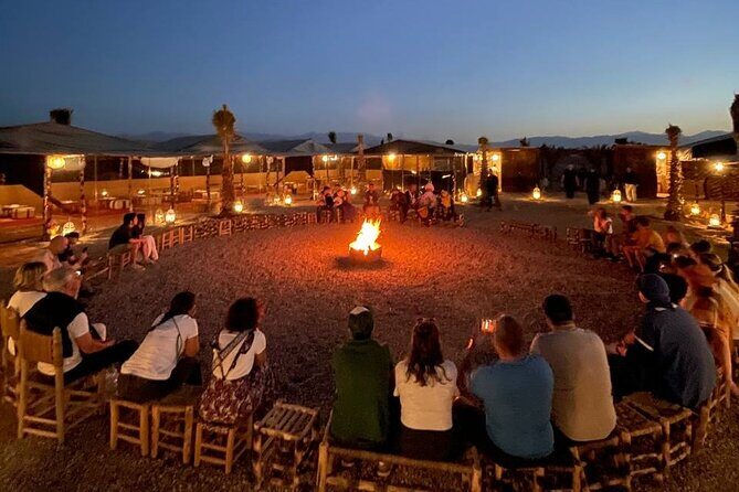 Magical dinner, sunset, music and fire show in Agafay desert - Key Points