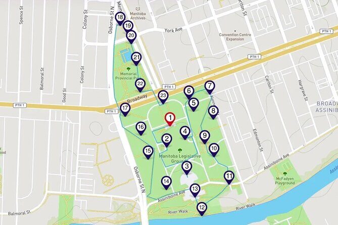 Manitoba Legislative Grounds: Smartphone Audio Tour - An In-Depth Look at the Itinerary