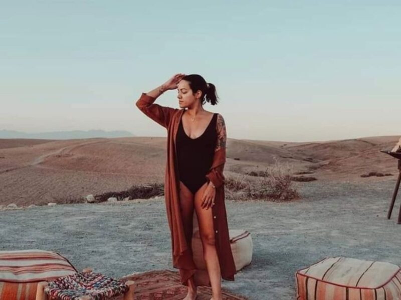 Marrakech: Agafay desert camel ride with dinner & spectacle - Live Music, Dance, and the Fire Show
