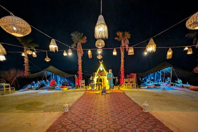 Marrakech Agafay Desert Sunset dinner & show Fire & Berber music - How the Tour Unfolds: A Step-by-Step Breakdown